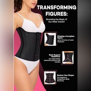 LEZZARINE womens Wt24-bl Waist Shapewear, Corset